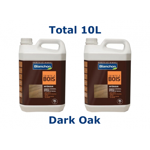 Blanchon WATERBORNE DYE 10 ltr (two 5 ltr cans) DARCK OAK  05103835 (BL)